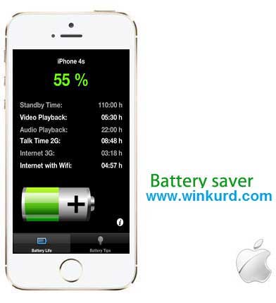 زیاد کردنی تەمەنی باتری Battery Saver pro v1.1 تایبەت بە ئایفۆن،ئایپەد،ئایپۆد
